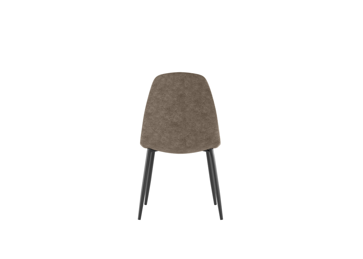 Dining Chair Brigitte Taupe Domestica – Back View on White