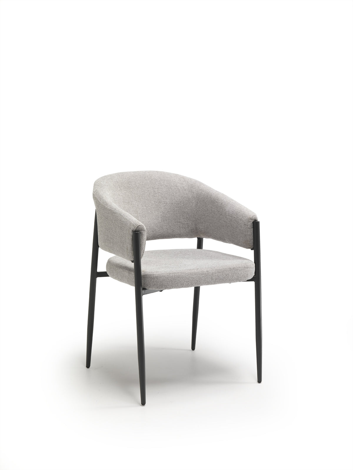 Dining Chair Maya with Armrests Light Grey Domestica – Product View on White