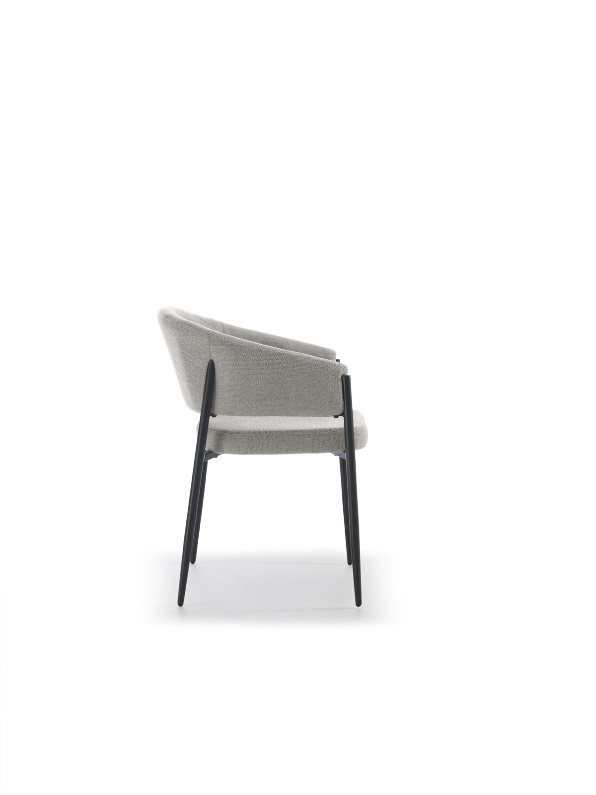 Dining Chair Maya with Armrests Light Grey Domestica – Product View on White