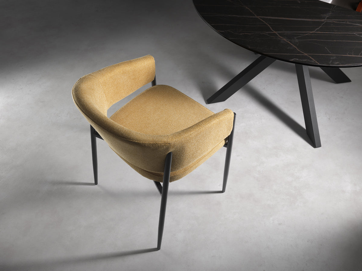 Dining Chair Maya with Armrests Yellow Domestica – Lifestyle