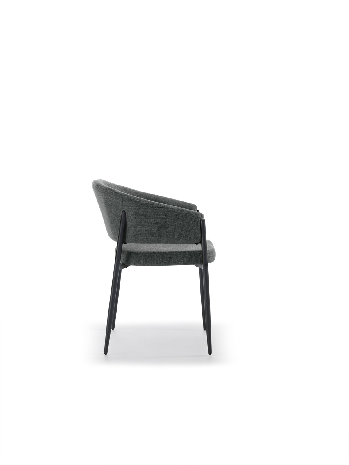 Dining Chair Maya with Armrests Dark Grey Domestica – Product View on White