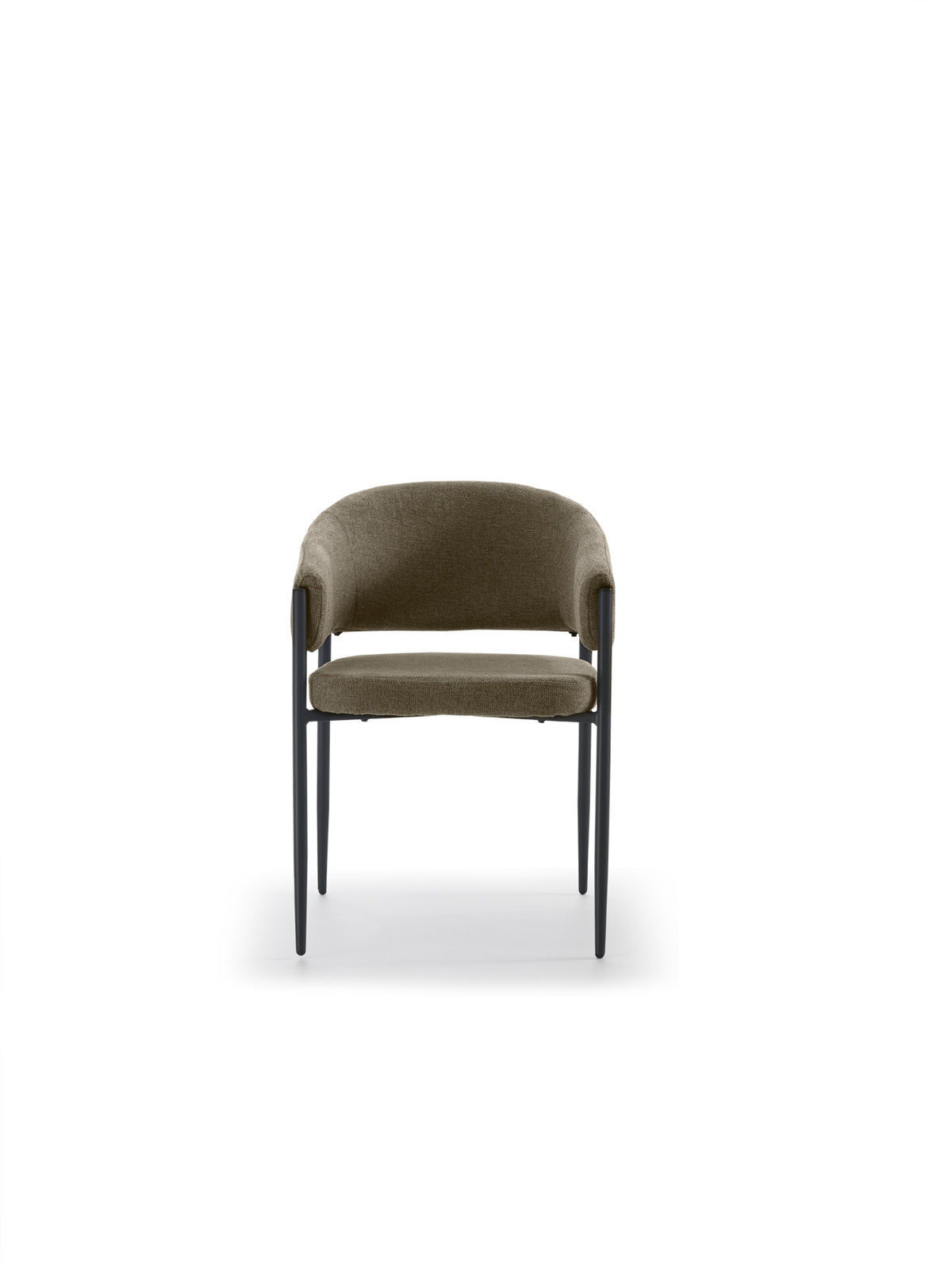 Dining Chair Maya with Armrests Light Brown Domestica – Product View on White