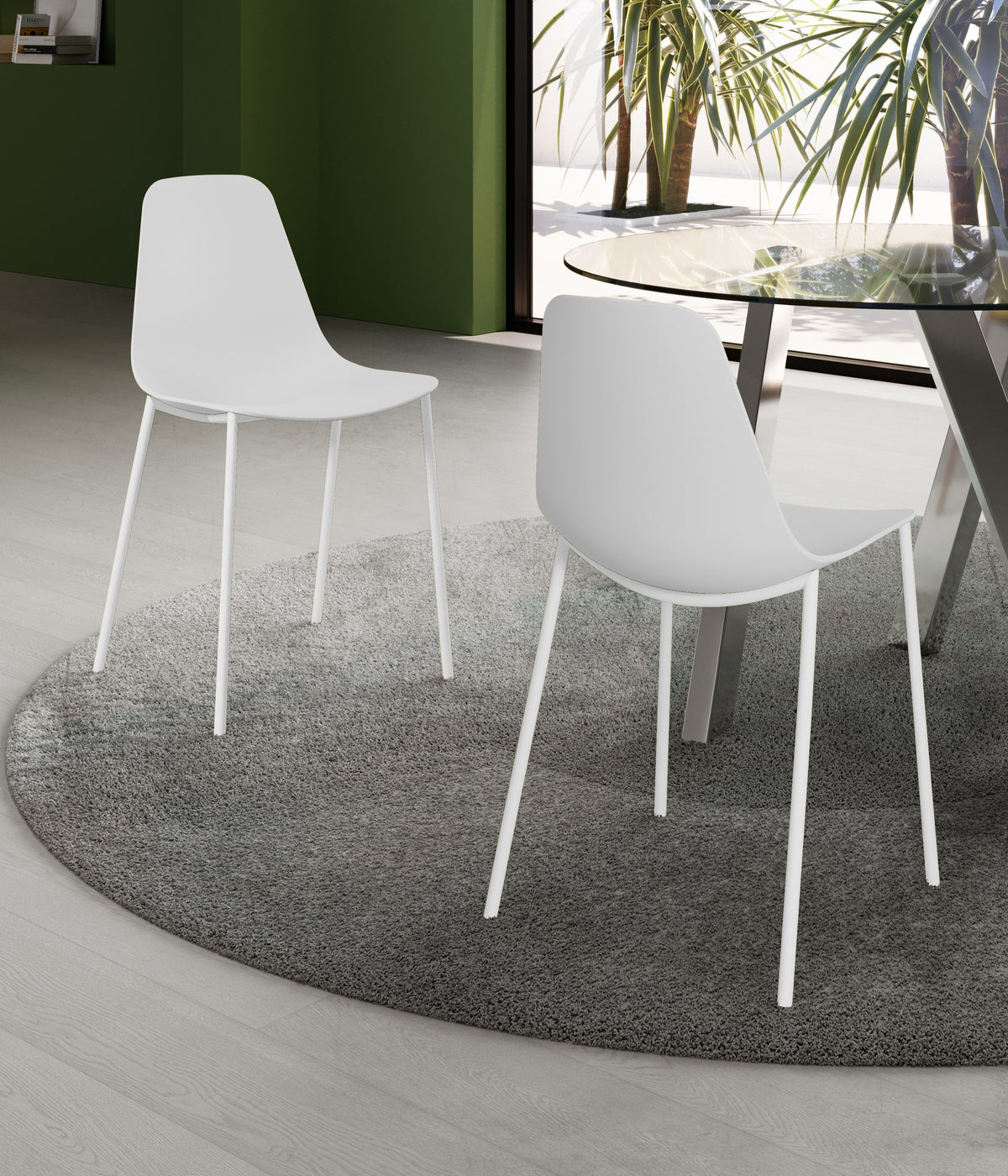Dining Chair Frida Polypropylene White Domestica – Lifestyle