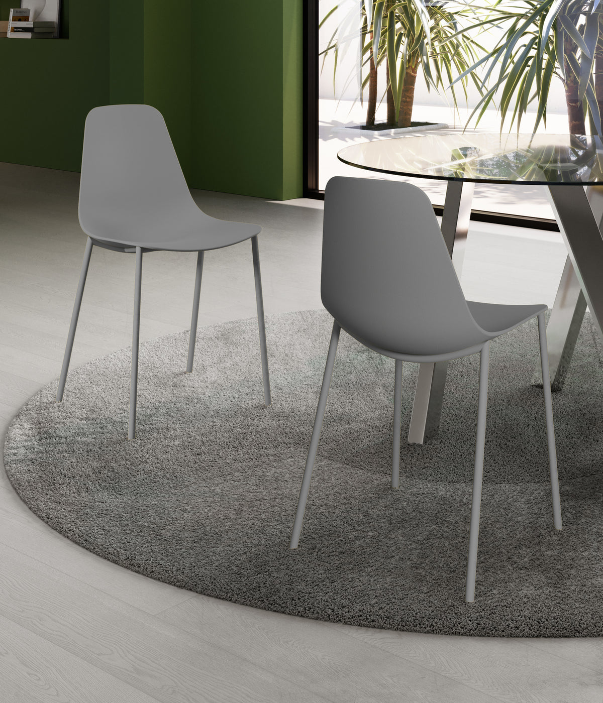 Dining Chair Frida Polypropylene Light Grey Domestica – Lifestyle