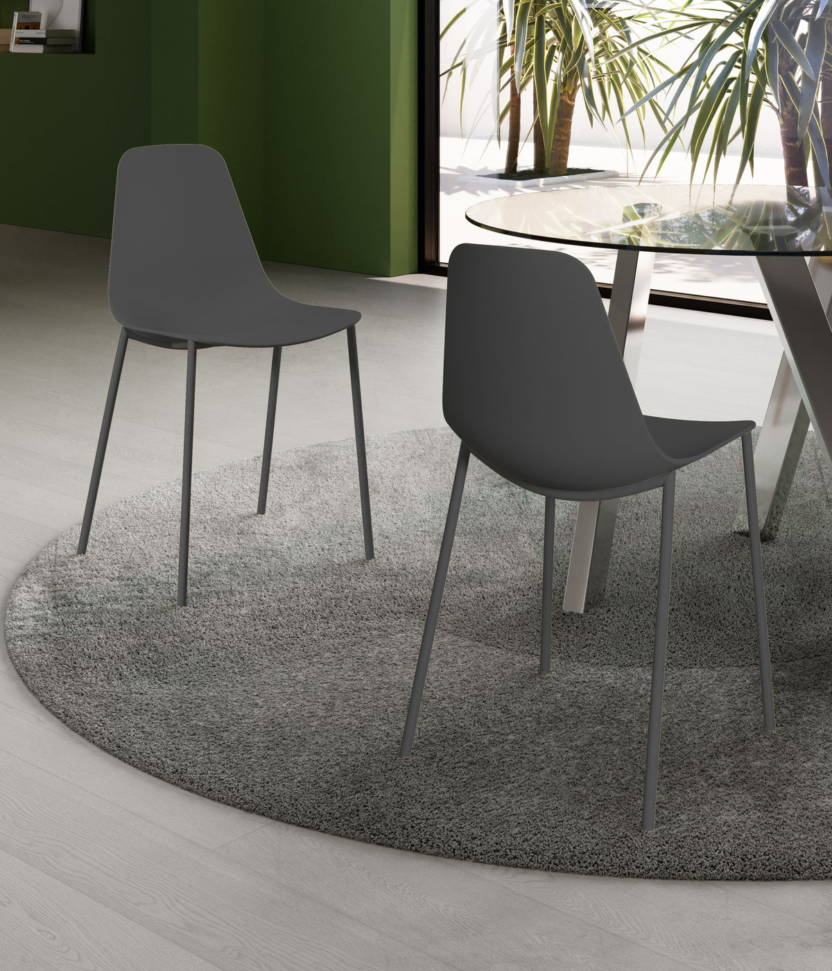 Dining Chair Frida Polypropylene Dark Grey Domestica – Lifestyle