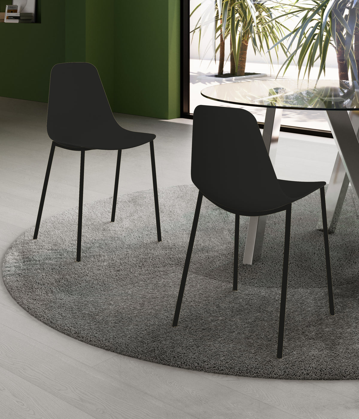 Dining Chair Frida Polypropylene Black Domestica – Lifestyle