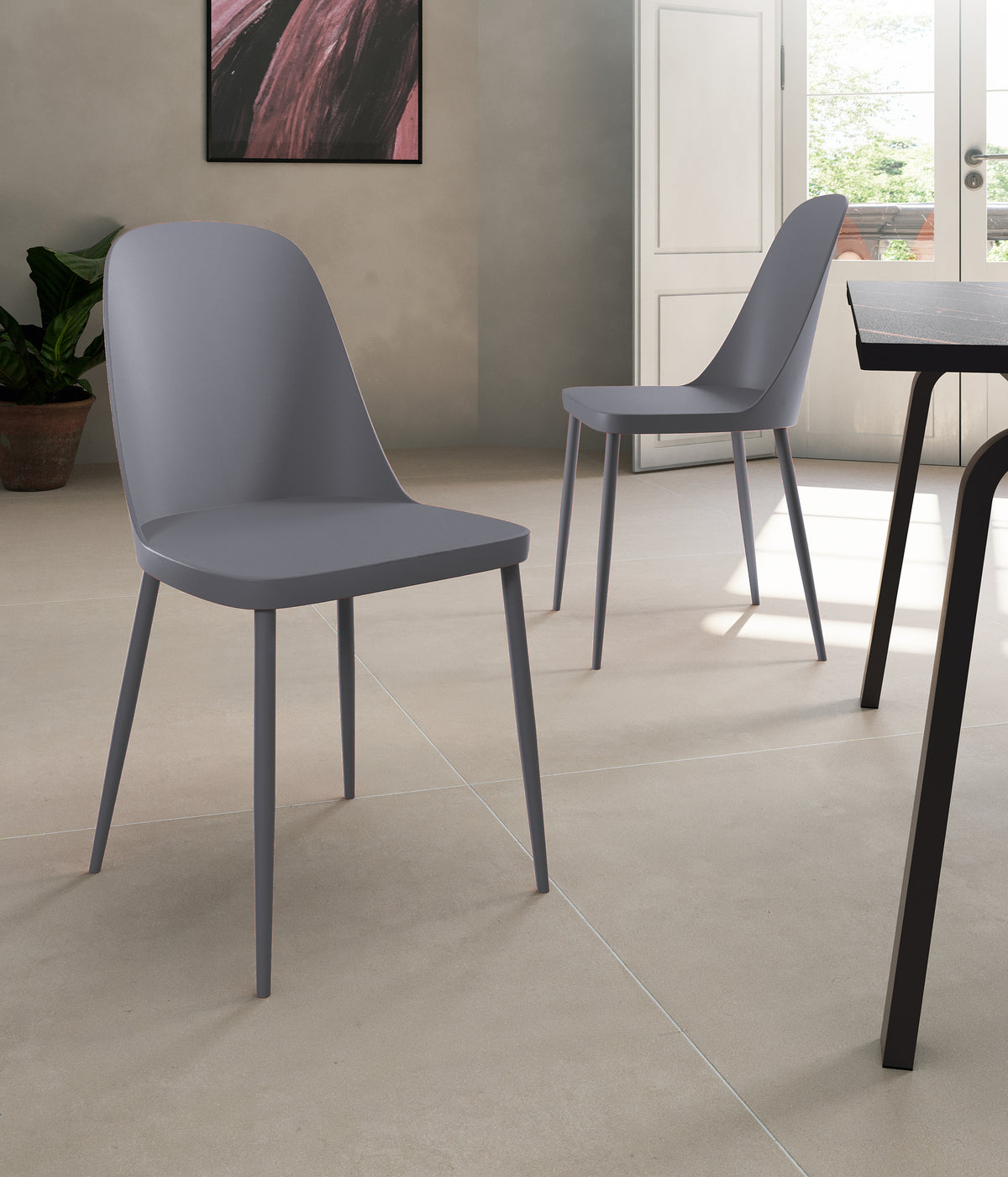Dining Chair Tamara Polypropylene Light Grey Domestica – Lifestyle
