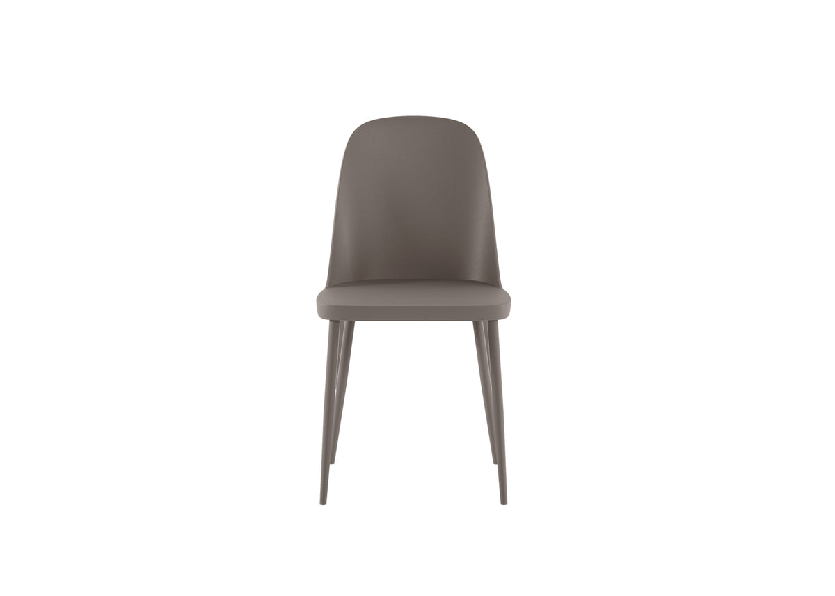 Dining Chair Tamara Polypropylene Mink Domestica – Front View on White