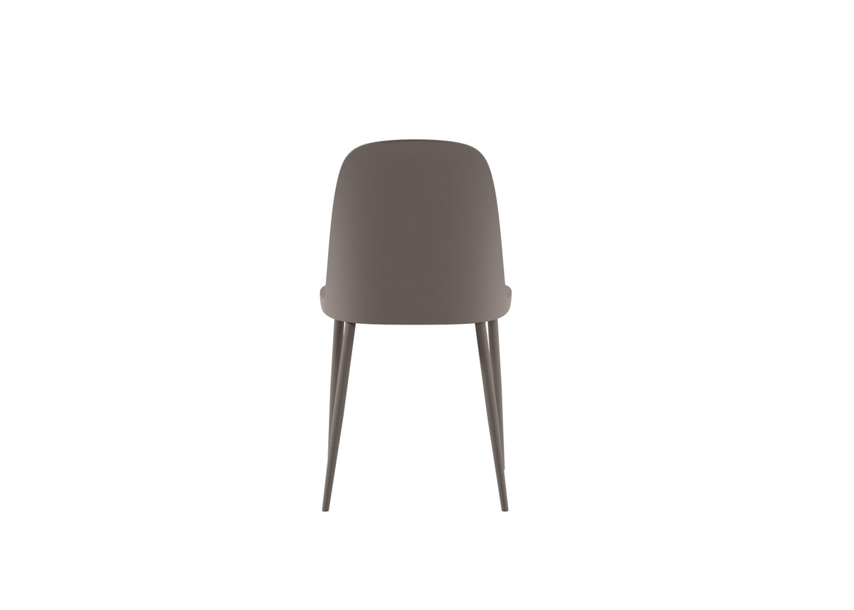 Dining Chair Tamara Polypropylene Mink Domestica – Back View on White