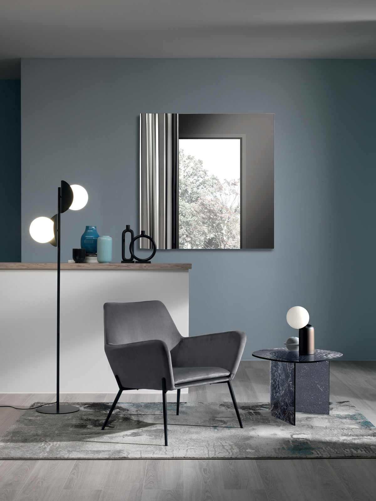 Armchair Gin Velvet Anthracite Domestica – Lifestyle