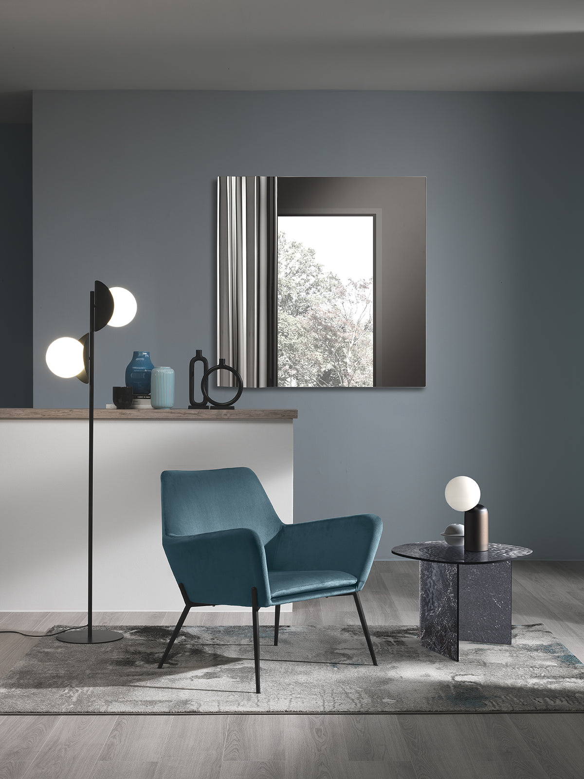 Armchair Gin Velvet Blue Domestica – Lifestyle