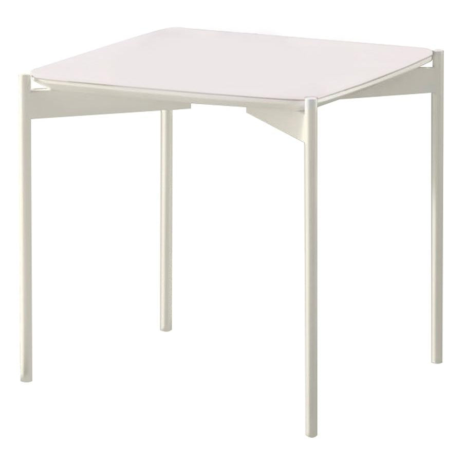 Side Table Ivy White Ceramic Domestica – Centred Square View on White
