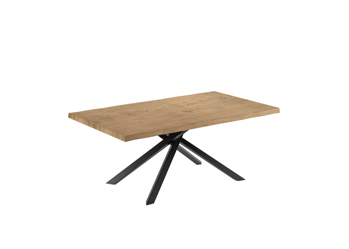 Extendable Dining Table Spike 200-300 cm Natural Oak Domestica – Product View on White