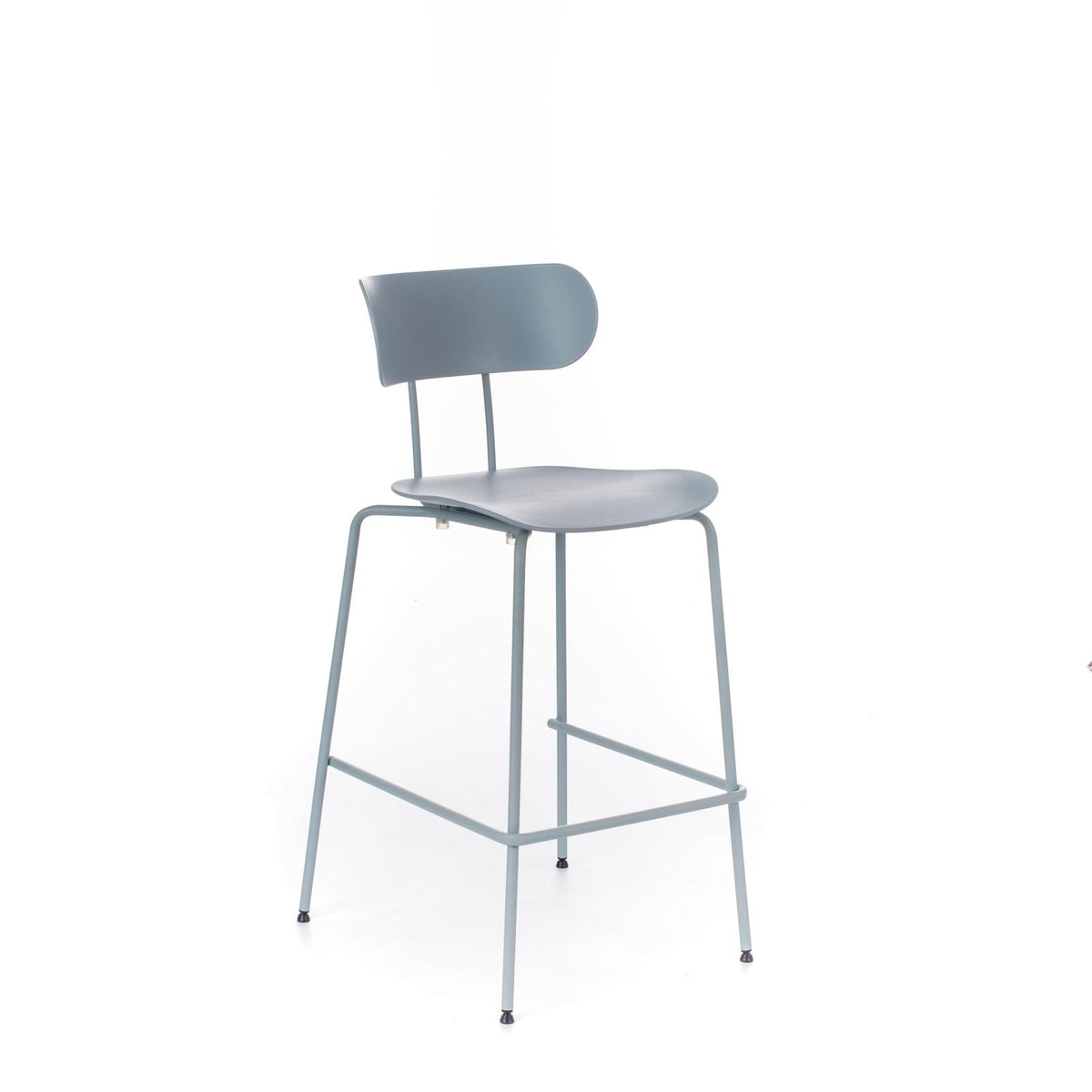 Bar Stool Sam Light Blue Domestica – Product View on White