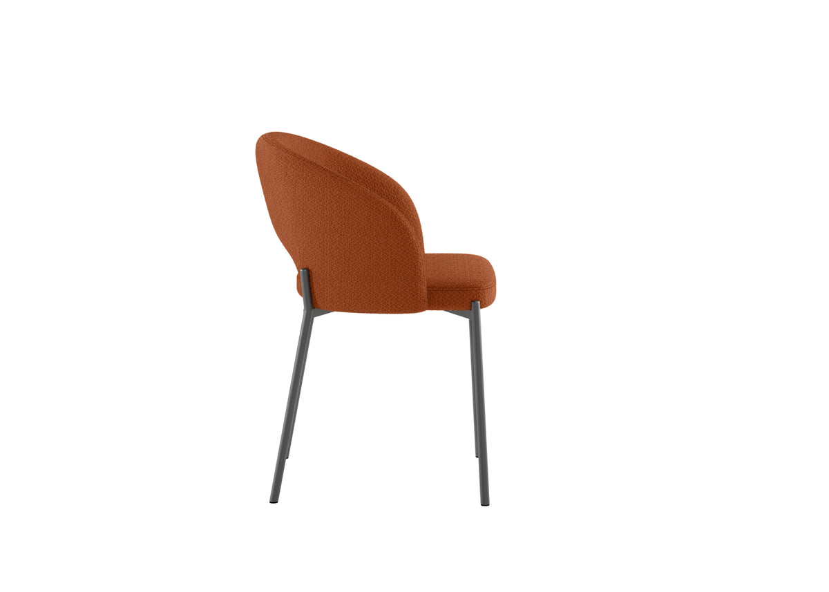 Dining Chair Greta Orange Domestica – Side View on White