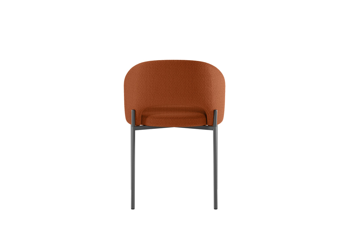 Dining Chair Greta Orange Domestica – Back View on White