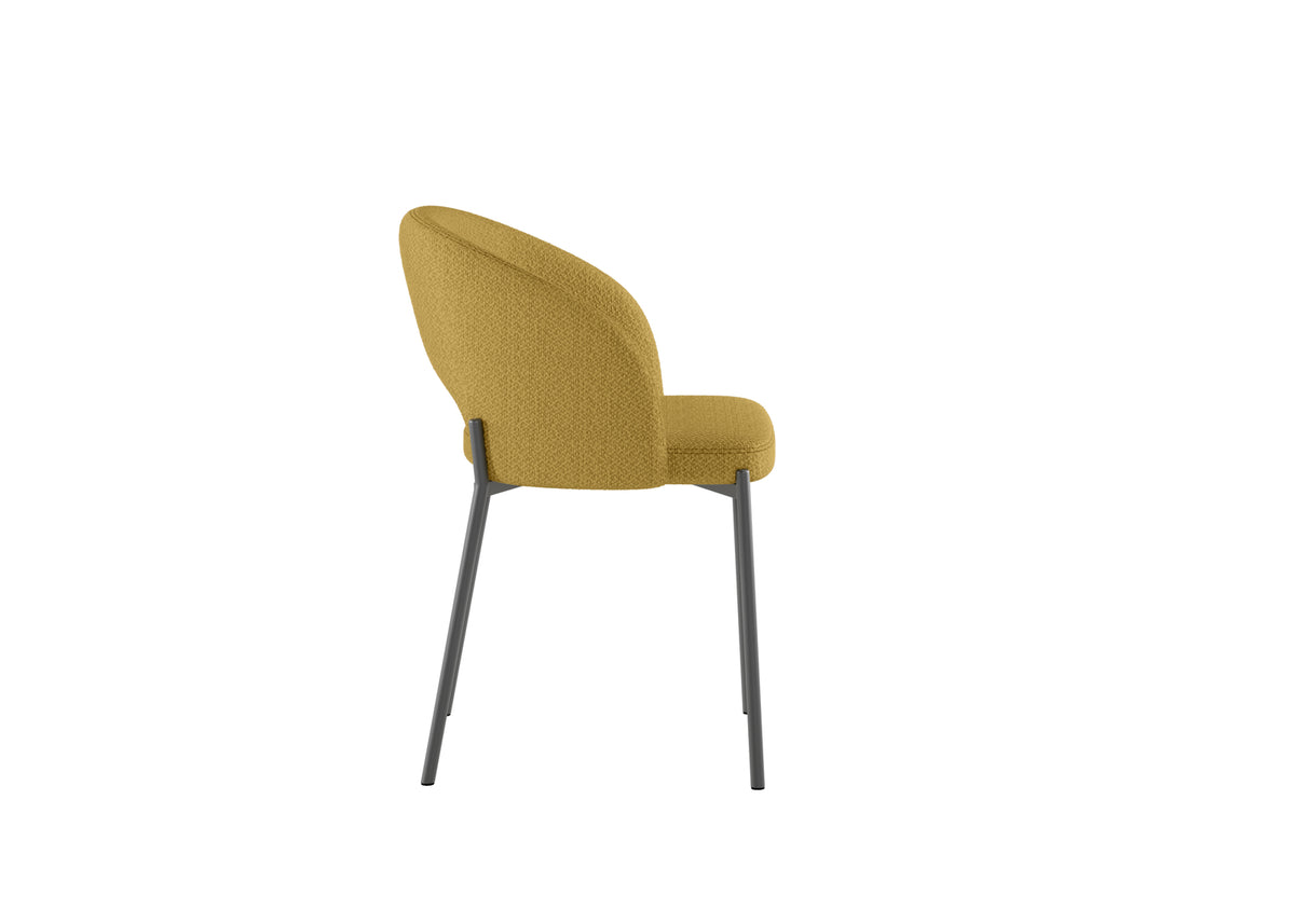 Dining Chair Greta Yellow Domestica – Side View on White