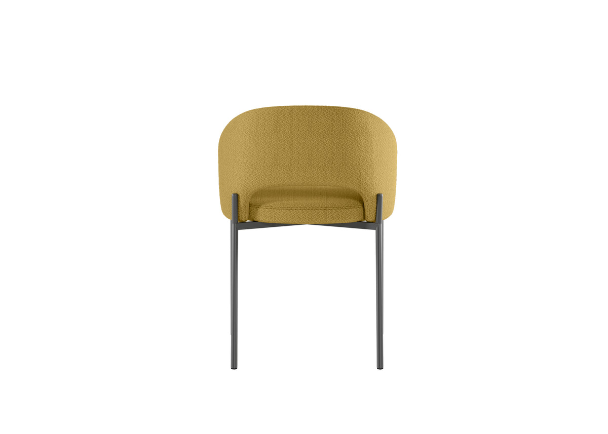 Dining Chair Greta Yellow Domestica – Back View on White