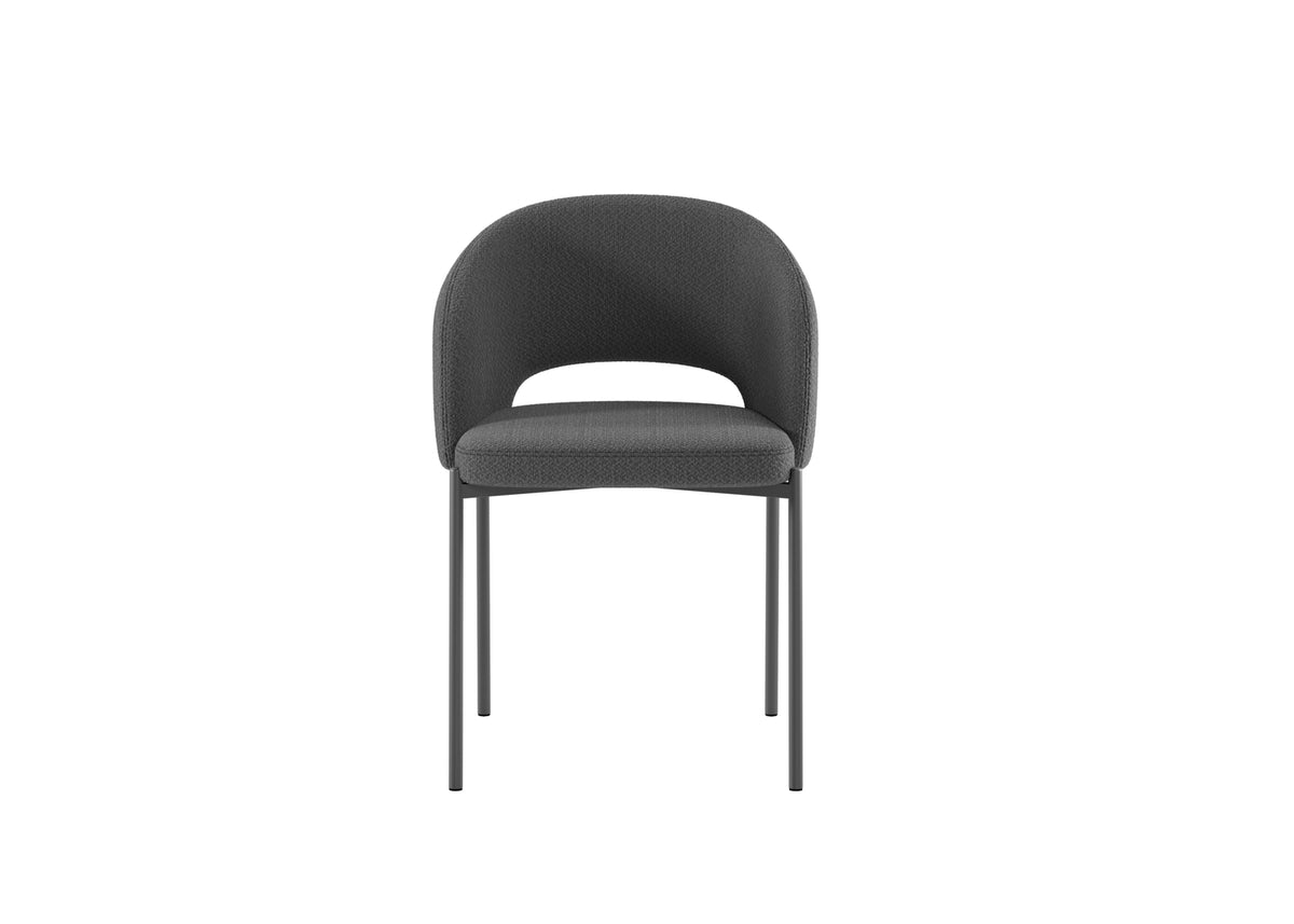 Dining Chair Greta Grey Domestica – Front View on White