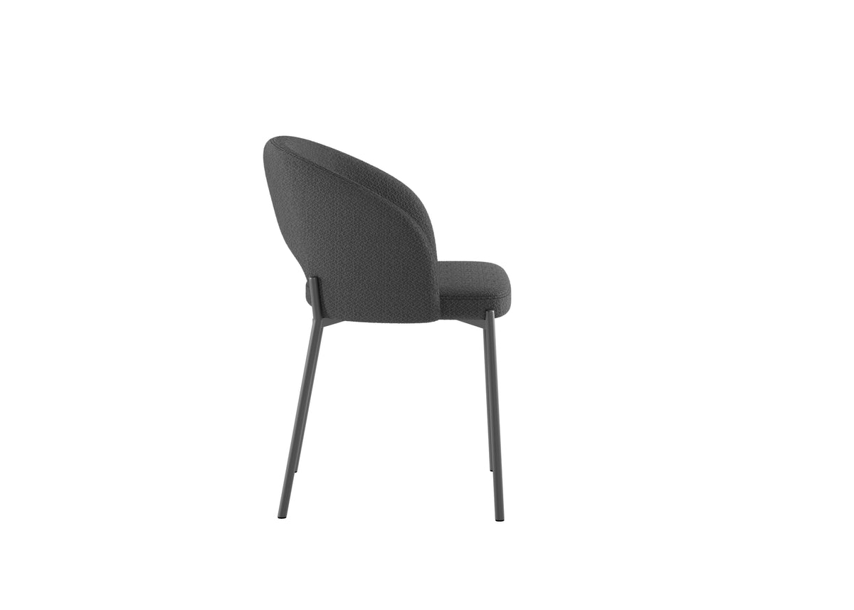 Dining Chair Greta Grey Domestica – Side View on White
