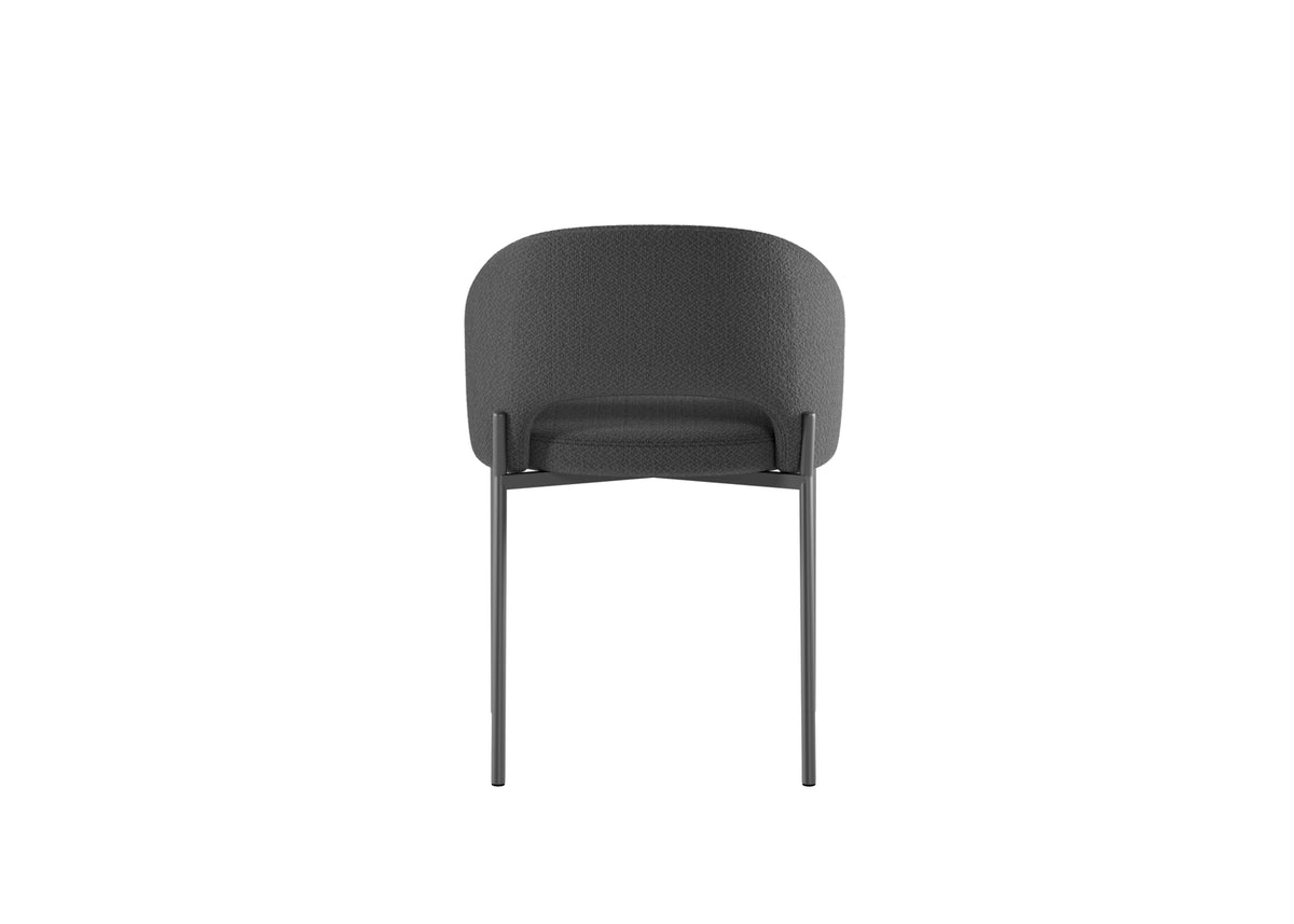Dining Chair Greta Grey Domestica – Back View on White
