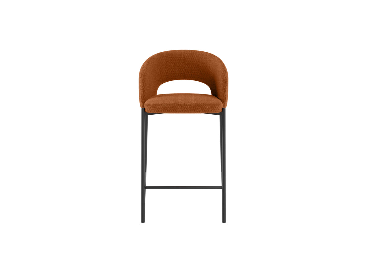 Counter Stool Greta Orange Domestica – Front View on White