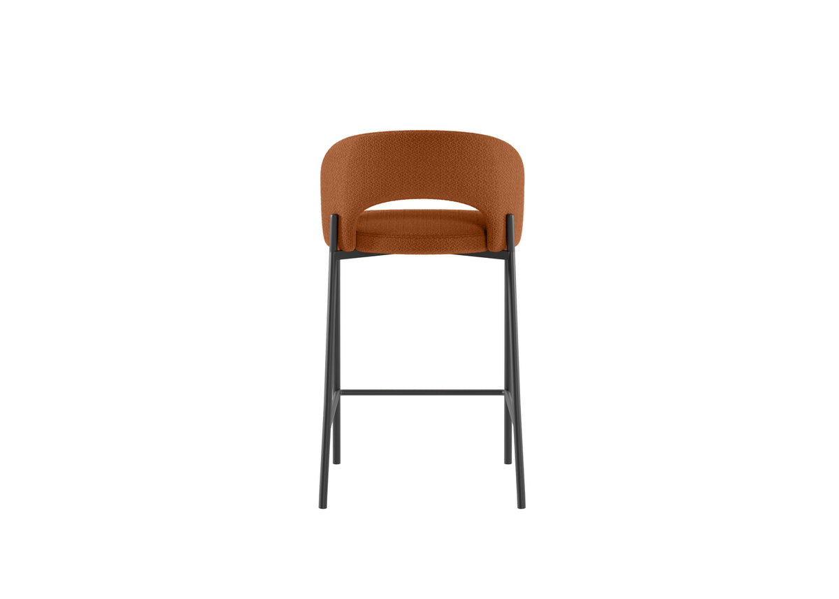 Counter Stool Greta Orange Domestica – Back View on White