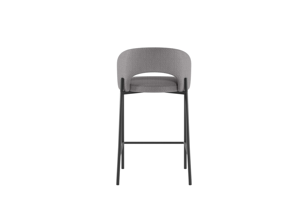 Counter Stool Greta Light Grey Domestica – Back View on White