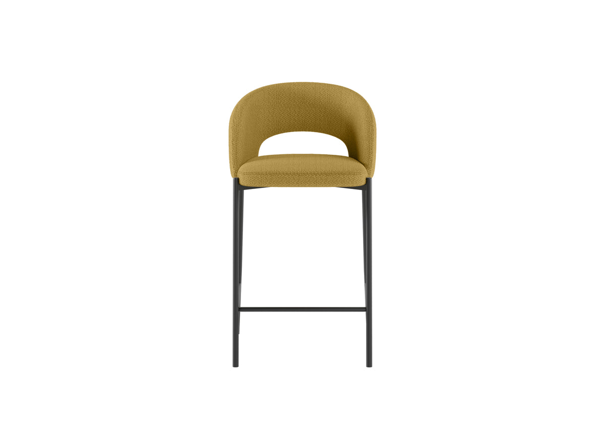 Counter Stool Greta Yellow Domestica – Front View on White
