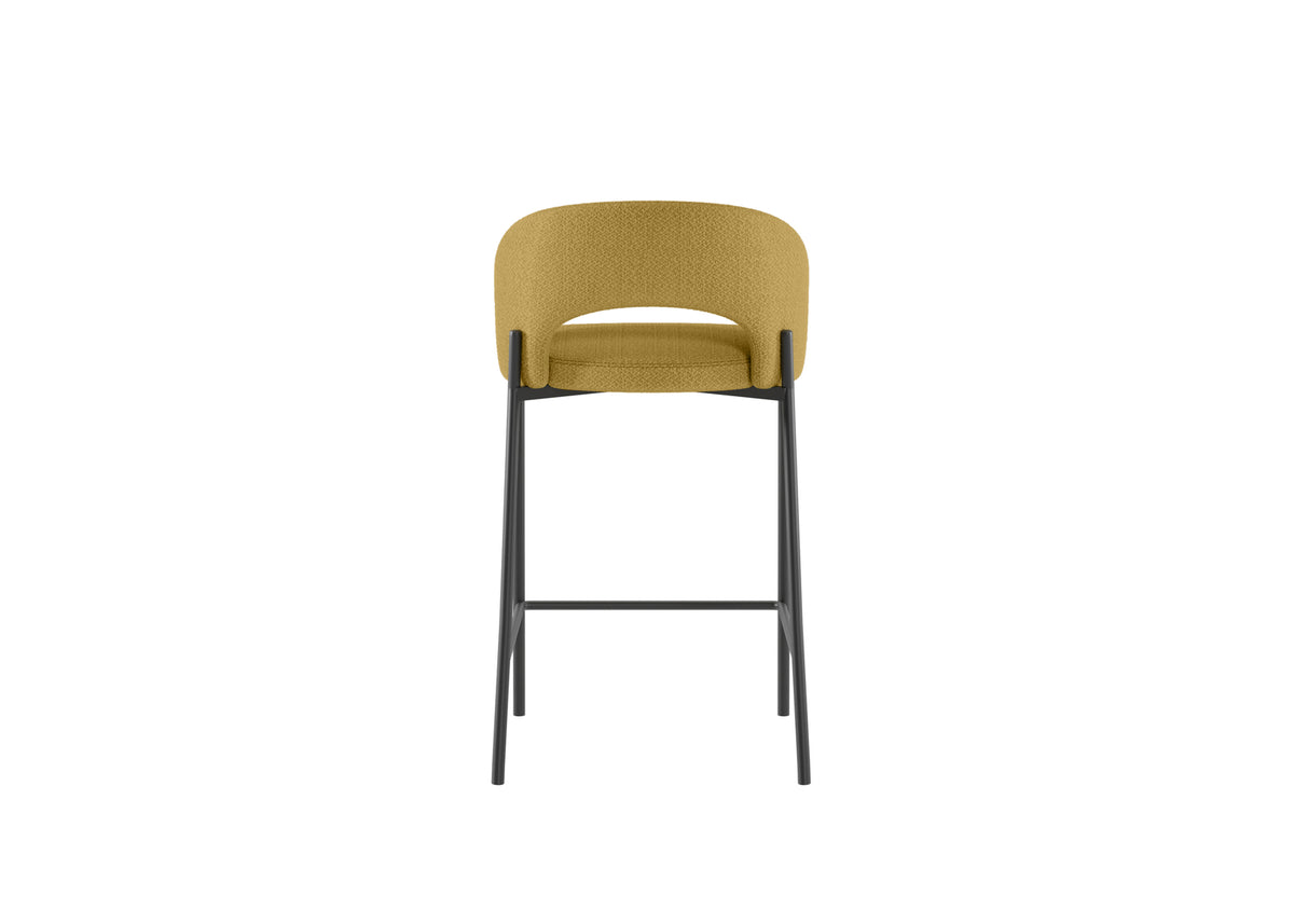 Counter Stool Greta Yellow Domestica – Back View on White