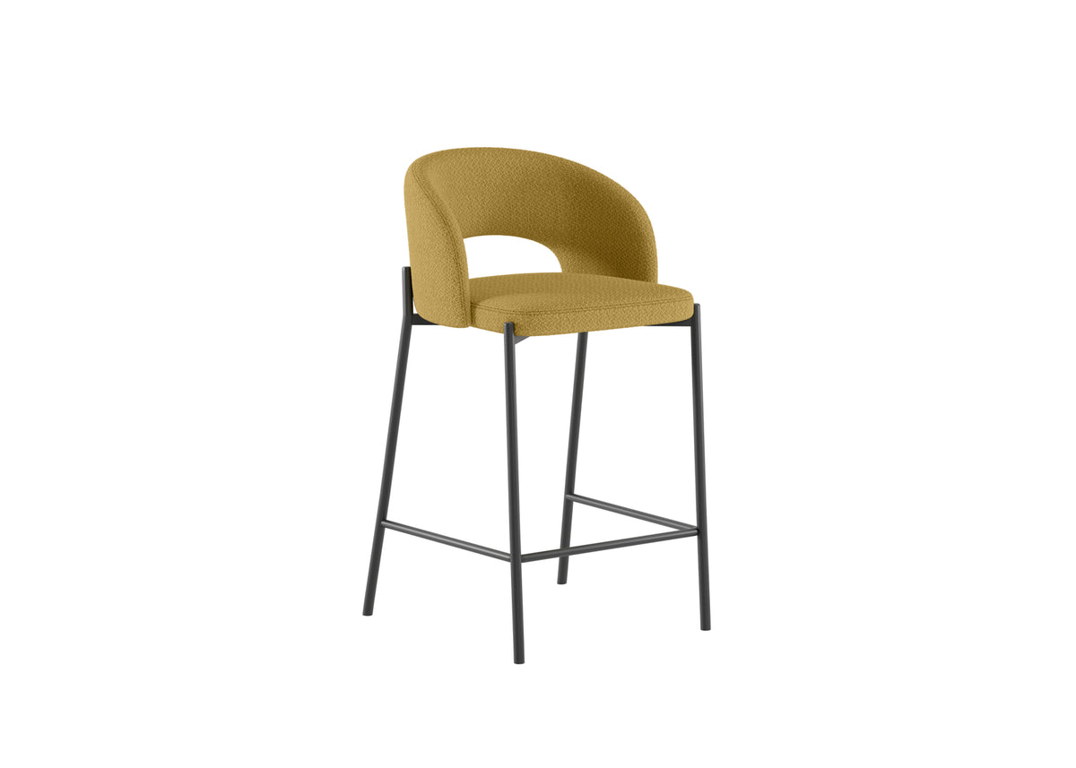 Counter Stool Greta Yellow Domestica – Three Quarter View on White