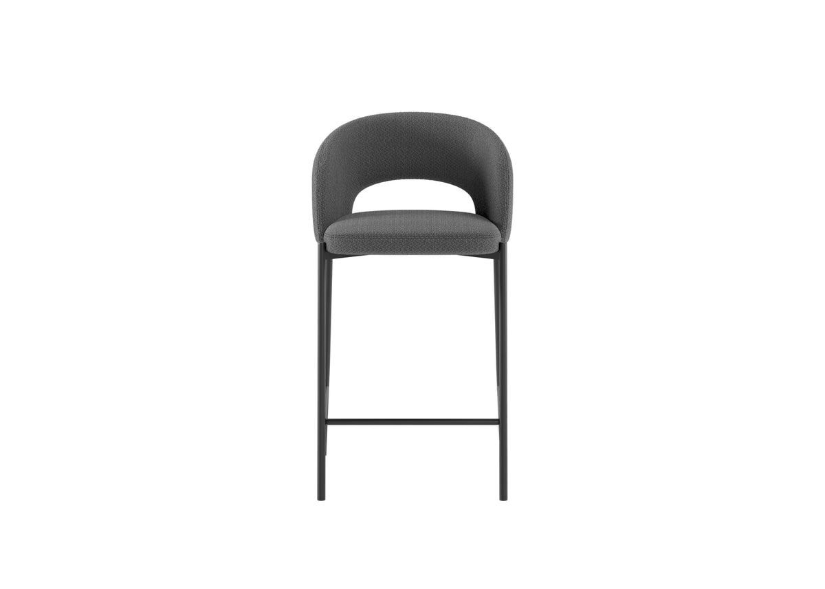 Counter Stool Greta Grey Domestica – Front View on White