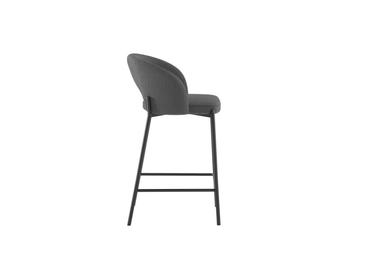 Counter Stool Greta Grey Domestica – Side View on White