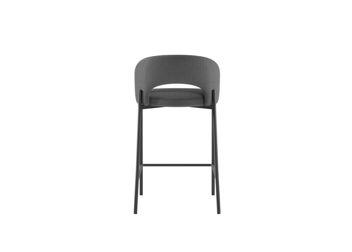Counter Stool Greta Grey Domestica – Back View on White