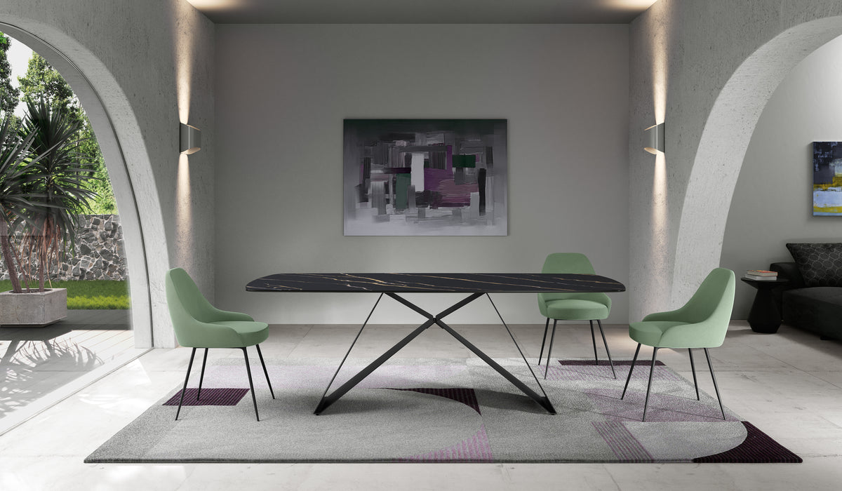 Dining Table Thanos 220 cm Ceramic Black Portoro / Black Domestica – Lifestyle