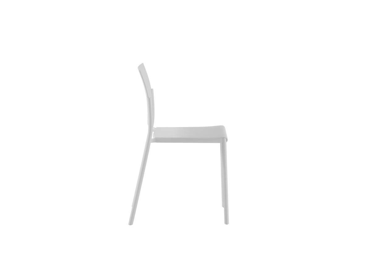 Dining Chair Venus Polypropylene White Domestica – Side View on White
