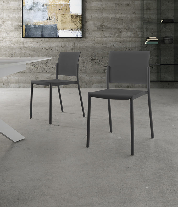 Dining Chair Venus Polypropylene Dark Grey Domestica – Lifestyle