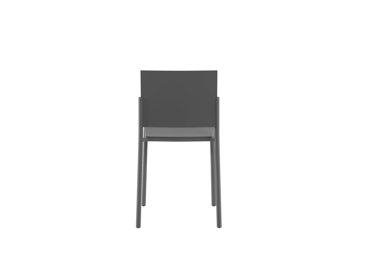 Dining Chair Venus Polypropylene Dark Grey Domestica – Back View on White