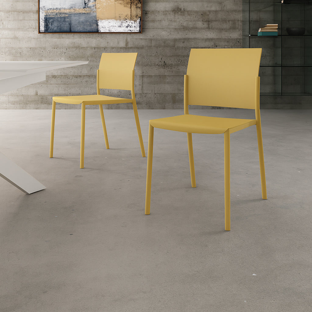 Dining Chair Venus Polypropylene Mustard Domestica – Lifestyle