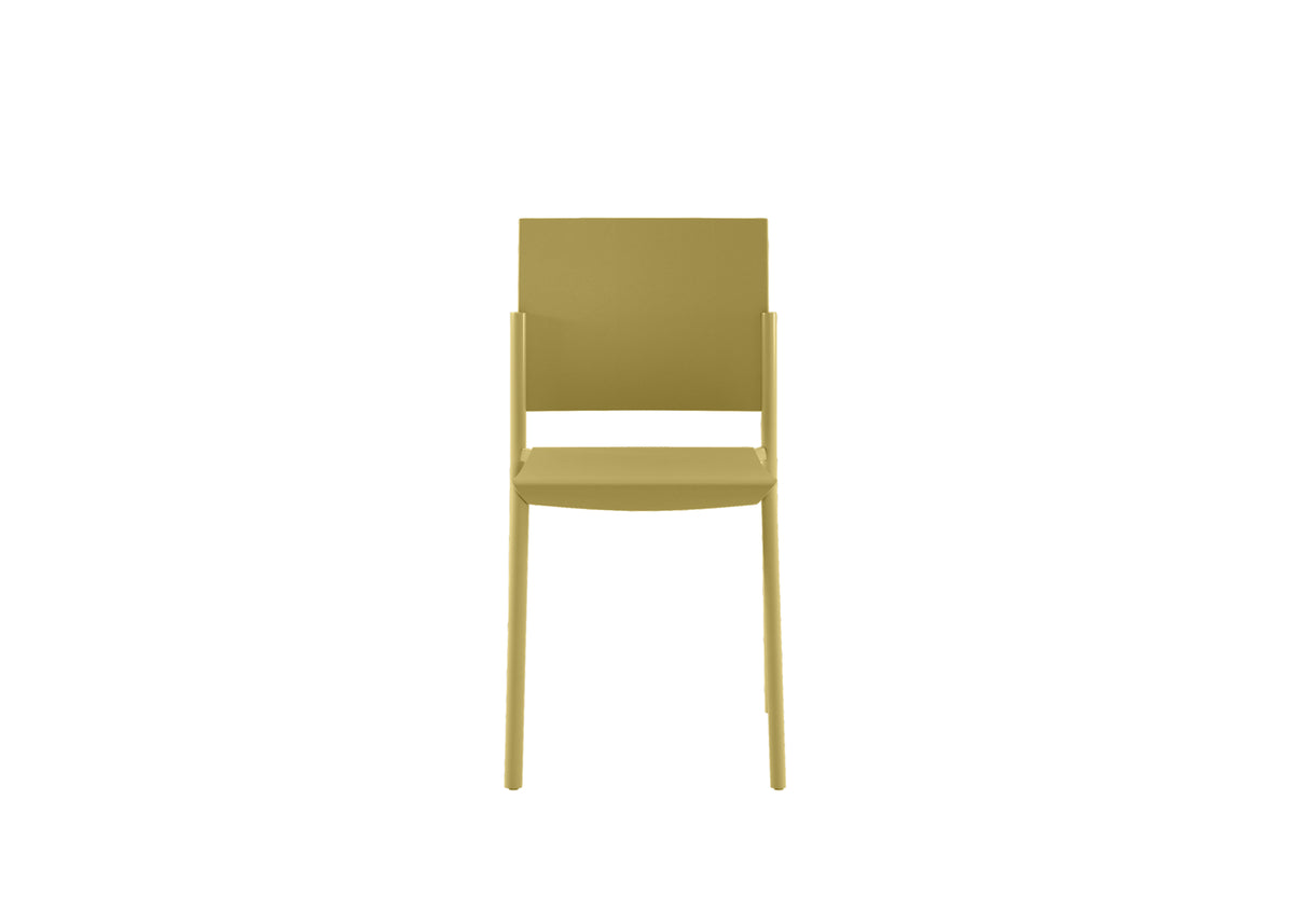Dining Chair Venus Polypropylene Mustard Domestica – Front View on White