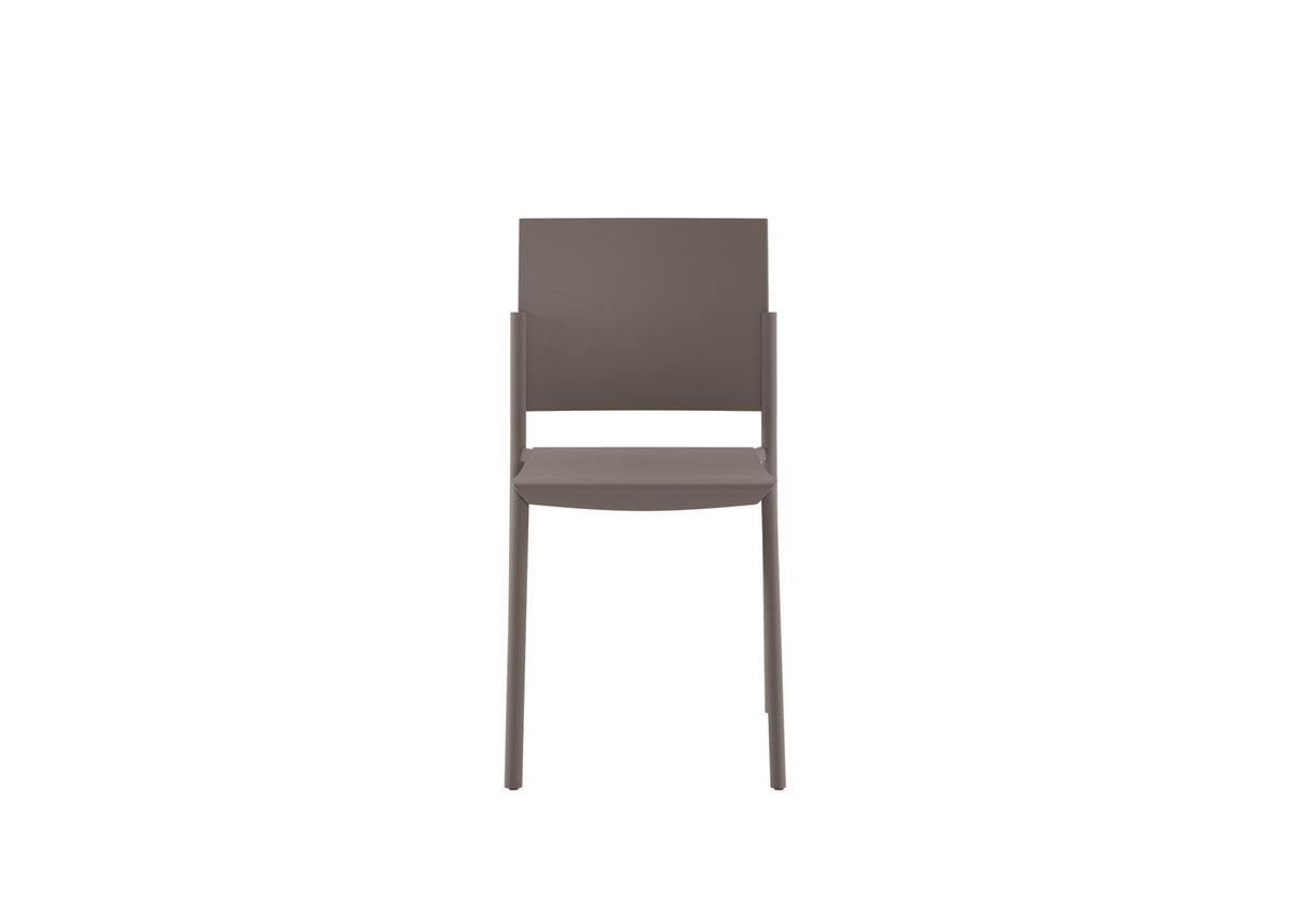 Dining Chair Venus Polypropylene Mink Domestica – Front View on White