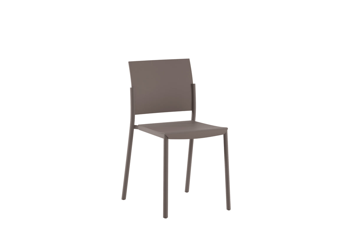 Dining Chair Venus Polypropylene Mink Domestica – Three Quarter View on White