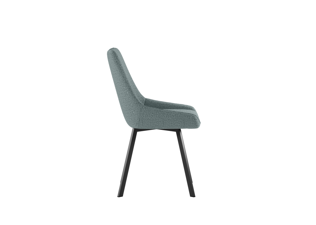 Dining Chair Fox Aquamarine Domestica – Side View on White