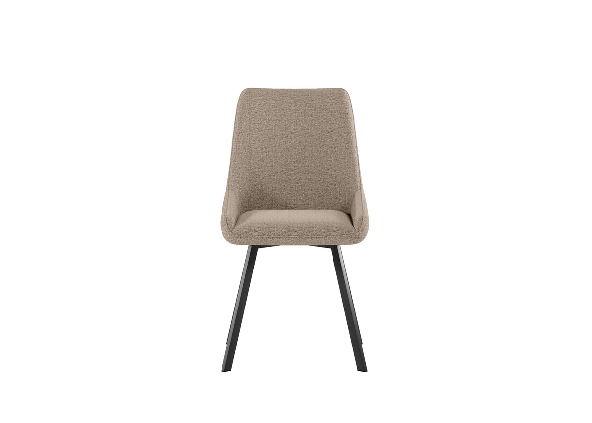 Dining Chair Fox Beige Domestica – Front View on White