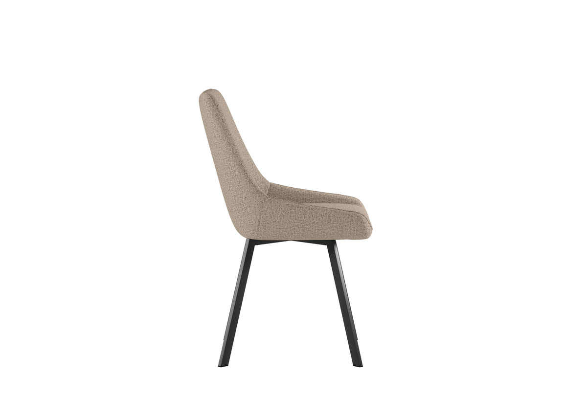 Dining Chair Fox Beige Domestica – Side View on White