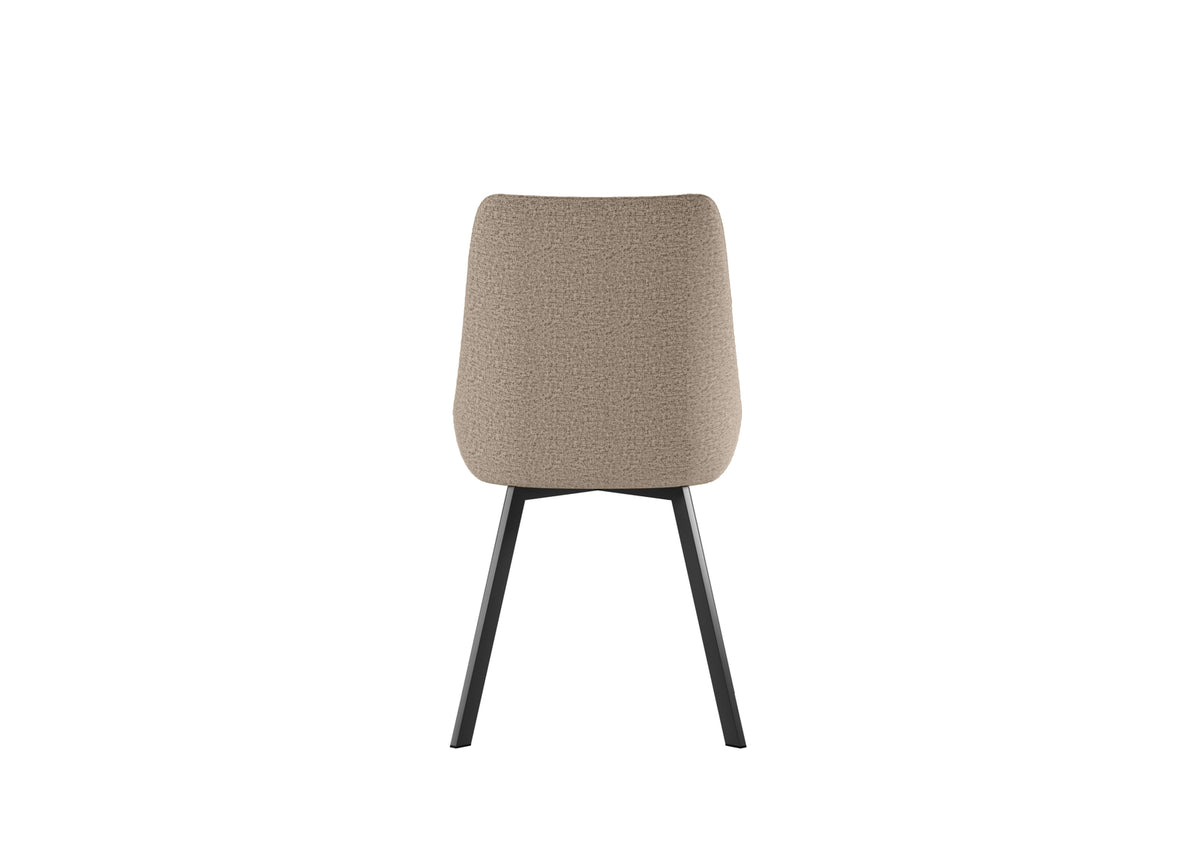Dining Chair Fox Beige Domestica – Back View on White