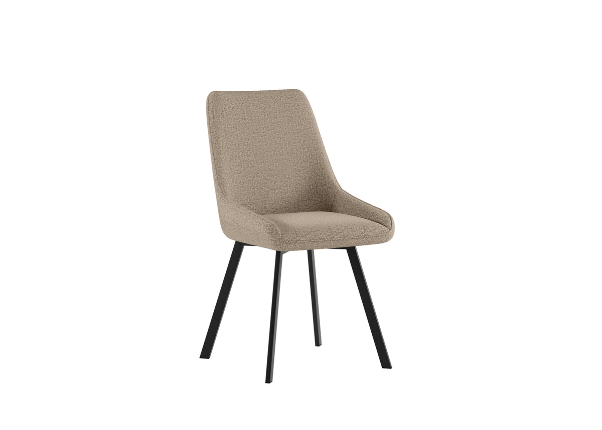Dining Chair Fox Beige Domestica – Three Quarter View on White