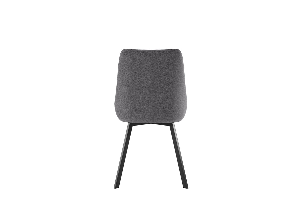 Dining Chair Fox Dark Grey Domestica – Back View on White