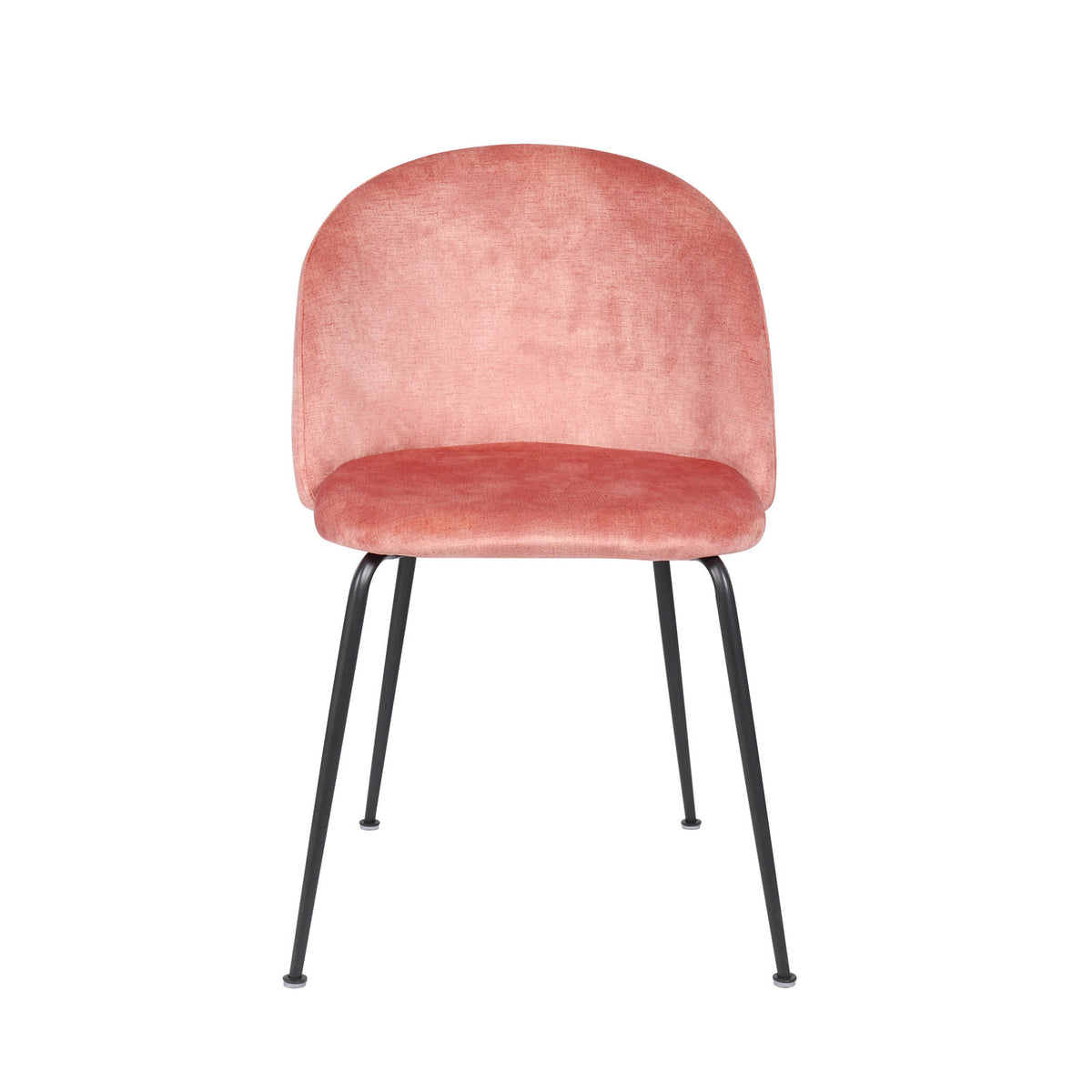 Dining Chair Calypso Velvet Light Pink Domestica – Product View on White