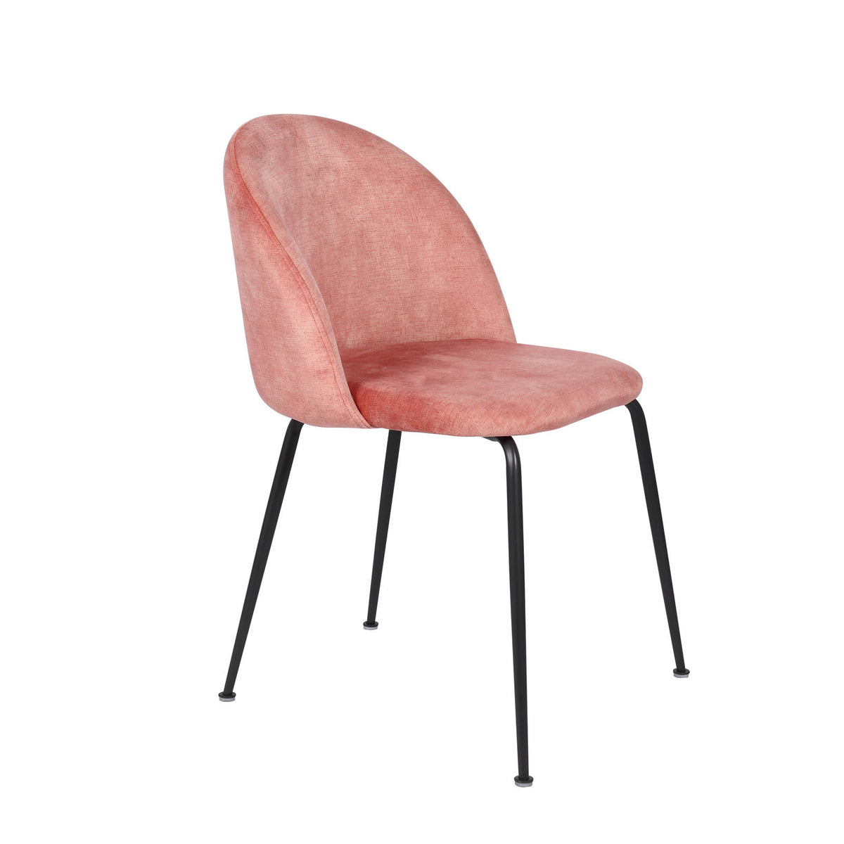 Dining Chair Calypso Velvet Light Pink Domestica – Product View on White